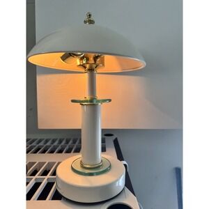 RETRO WHITE DOME MUSHROOM STYLE DESK LAMP 70s UFO Vintage Classic Light WORKS